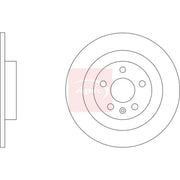Apec 2 x Solid Rear Brake Discs DSK3435-x2