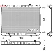 Denso Engine Radiator DRM46050