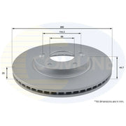 Comline 2 x Vented Front Brake Discs ADC2416V-x2