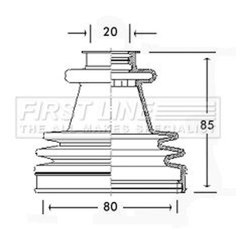 First Line Drive Shaft Bellow Kit Wheel Side FCB2212