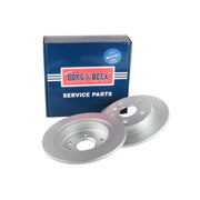 Borg & Beck 2 x Solid Rear Brake Discs BBD4757-x2