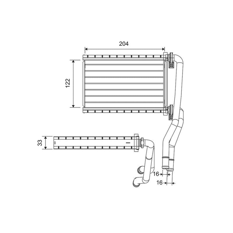 Valeo Heater Matrix Core Heat Exchanger 811535