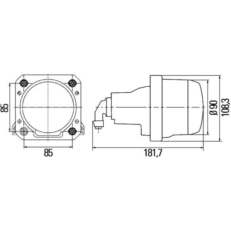 Hella Headlight Headlamp H9 Left 1AL 009 998-021