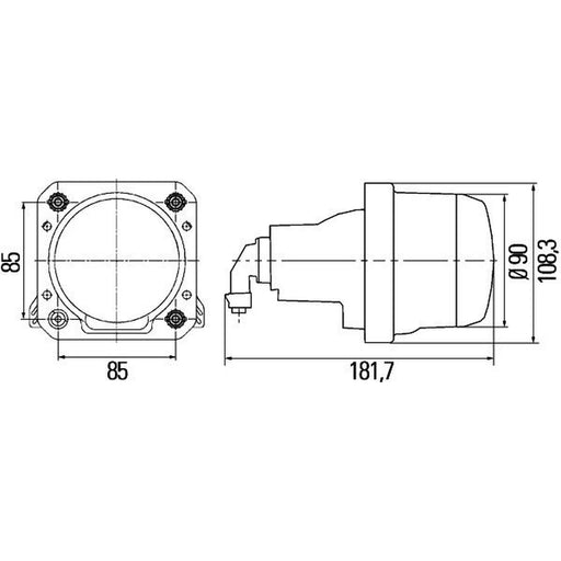 Hella Headlight Headlamp H7 Left 1BL 009 999-001