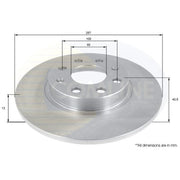 Comline 2 x Solid Front Brake Discs ADC1140-x2