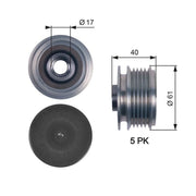 Gates Alternator Overrunning Freewheel Clutch OAP7117
