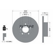 Textar 2 x Solid Front Brake Discs 92042900-x2