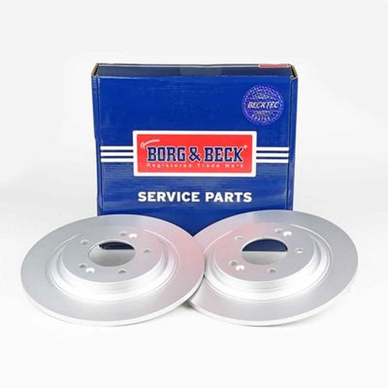 Borg & Beck 2 x Solid Rear Brake Discs BBD5551-x2