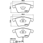 Mintex Front Brake Pad Set MDB2677