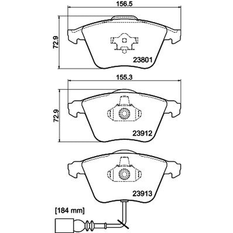 Mintex Front Brake Pad Set MDB2677