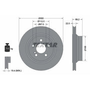 Textar 2 x Vented Rear Brake Discs 92115505-x2