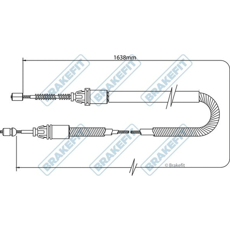 Apec Handbrake Cable Right Rear BBC3330