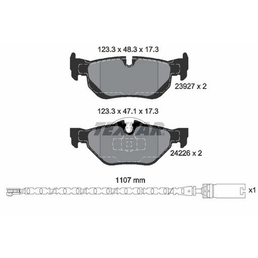 Textar Rear Brake Pad Set 2392707