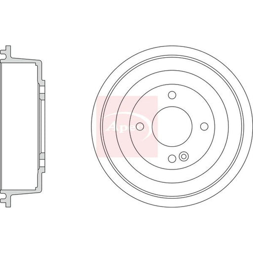 Apec Brake Drum Assembly Rear DRM9220