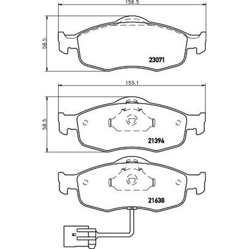 Mintex Front Brake Pad Set MDB1622