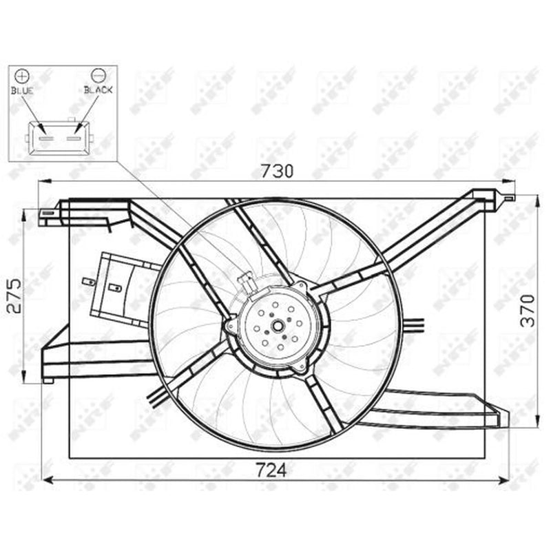 NRF Engine Cooling Fan Left 47458