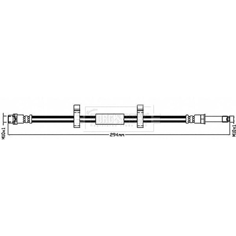 Borg & Beck Brake Hydraulic Hose Line outer BBH8463