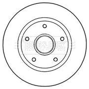 Borg & Beck 2 x Solid Rear Brake Discs BBD5966S-x2