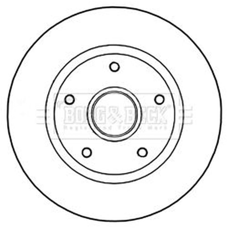 Borg & Beck 2 x Solid Rear Brake Discs BBD5966S-x2