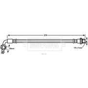 Borg & Beck Brake Hydraulic Hose Line Rear Left BBH7539
