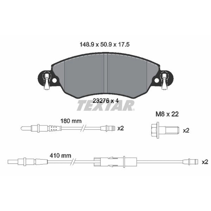 Textar Front Brake Pad Set 2327601