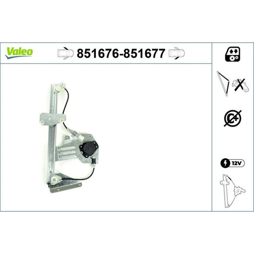 Valeo Electric Window Regulator Lifter Left Front 851676