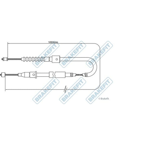 Apec Handbrake Cable Left Rear BBC3467