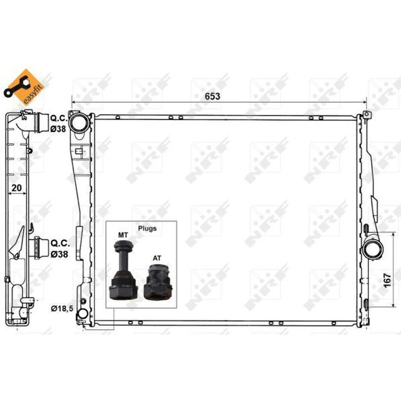 NRF Engine Radiator 51582