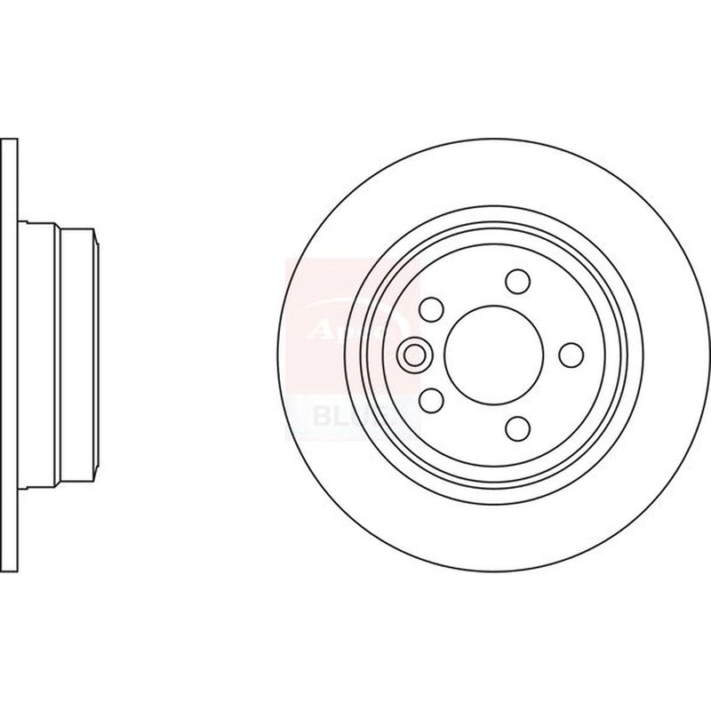 Apec 2 x Solid Rear Brake Discs SDK6155-x2