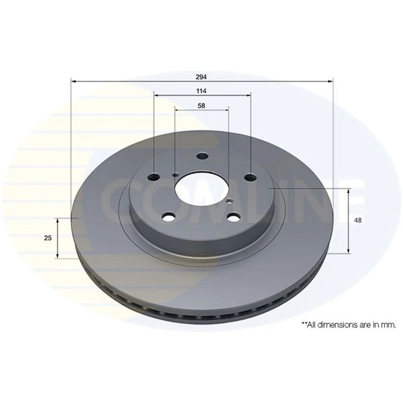 Comline 2 x Vented Front Brake Discs ADC5205V