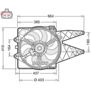 Denso Engine Cooling Fan DER09309
