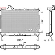Denso Engine Radiator fits Mitsubishi Eclipse Cross 2017 on 1.5