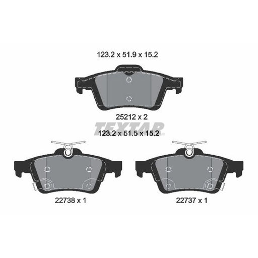 Textar Rear Brake Pad Set 2521204