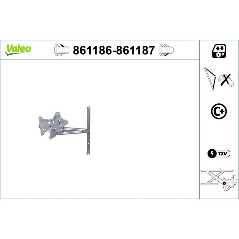 Valeo Electric Window Regulator Lifter Left Front 861186