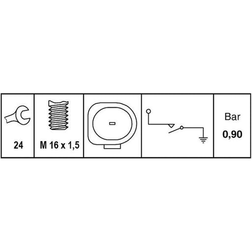 Hella Oil Pressure Sensor Switch 6ZL 003 259-721