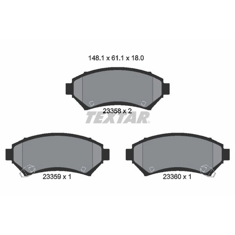 Textar Front Brake Pad Set 2335801