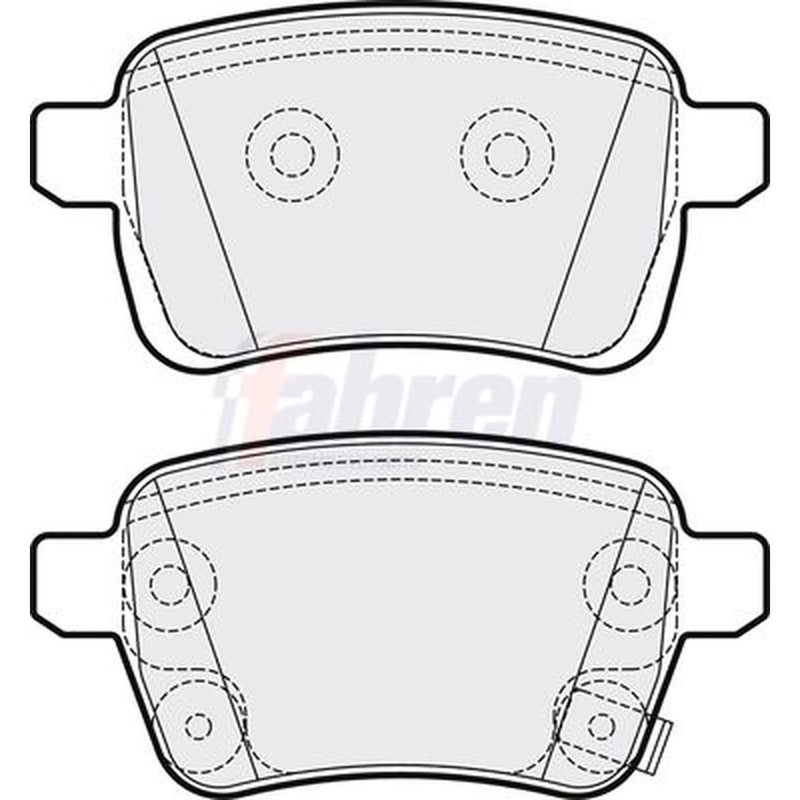 Fahren Rear Brake Solid Discs & Pads fits Fiat Tipo 2015-2020 1.3 1.4