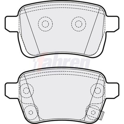 Fahren Rear Brake Solid Discs & Pads fits Fiat Tipo 2015-2020 1.3 1.4