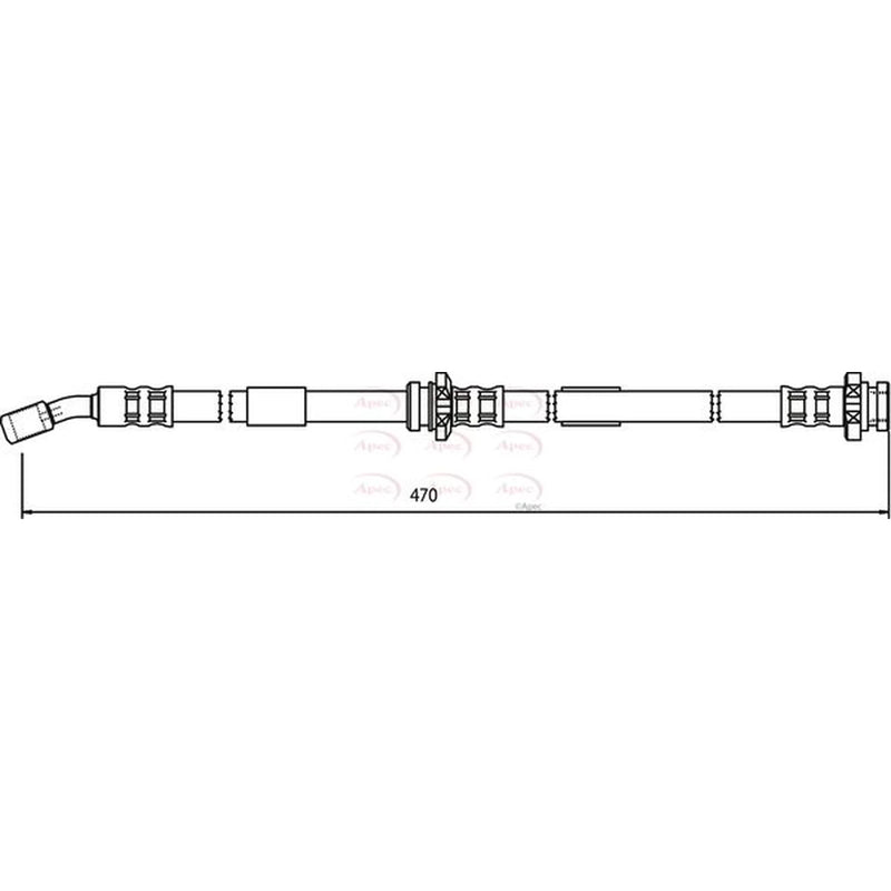 Apec Brake Hydraulic Hose Line Front HOS3495