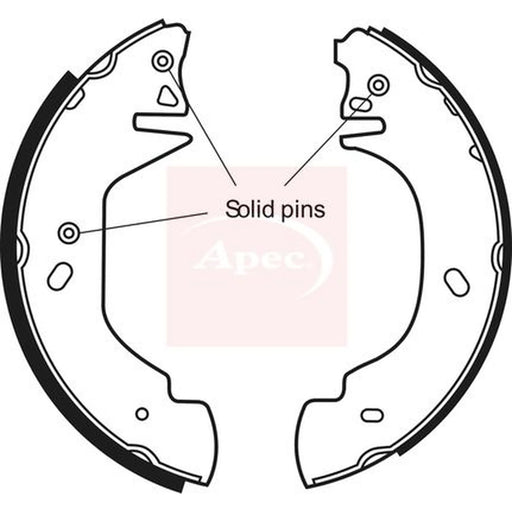 Apec Brake Shoe Set Axle Kit SHU532