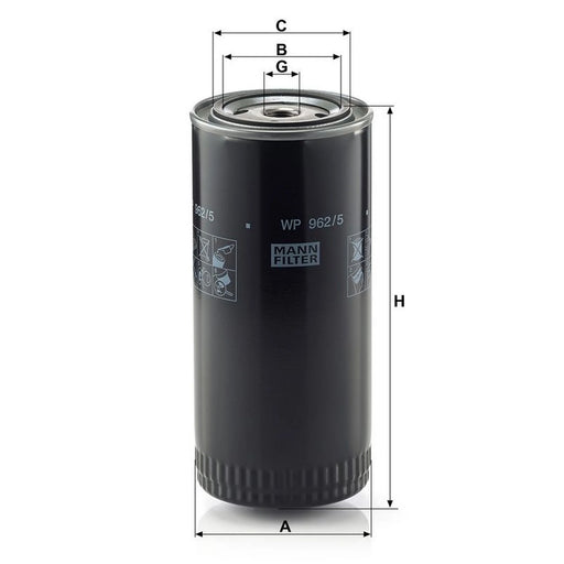 MANN-FILTER Engine Oil Filter WP 962/5