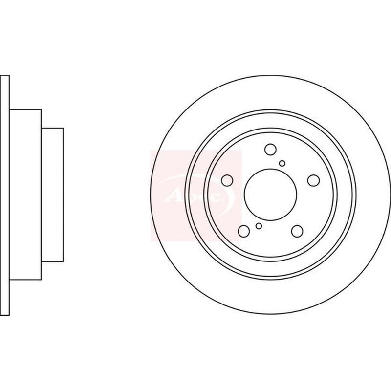 Apec 2 x Solid Rear Brake Discs DSK550-x2