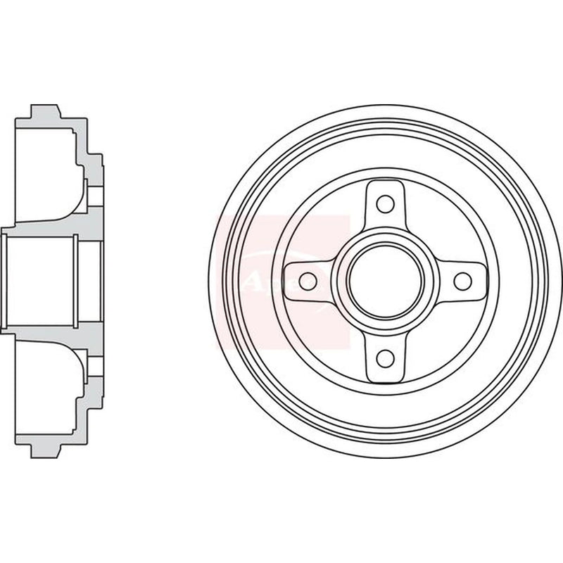 Apec Brake Drum Assembly Rear DRM9200