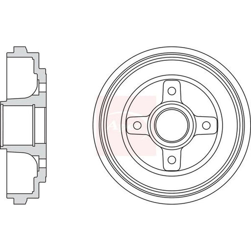 Apec Brake Drum Assembly Rear DRM9200