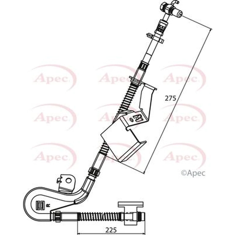 Apec Brake Hydraulic Hose Line Front Right HOS3939