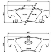 Mintex Rear Brake Pad Set MDB4132
