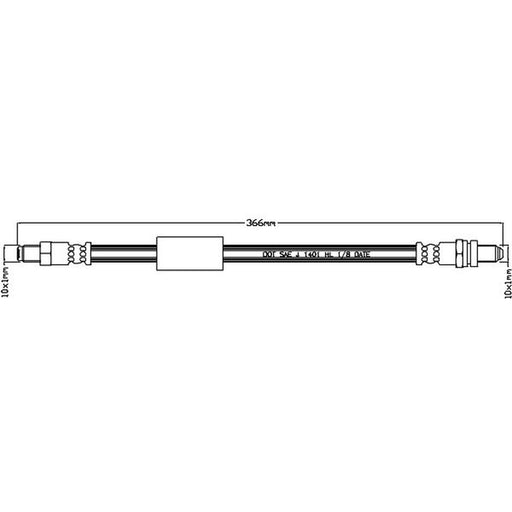 Abtex Brake Hydraulic Hose Line Rear ABH1092