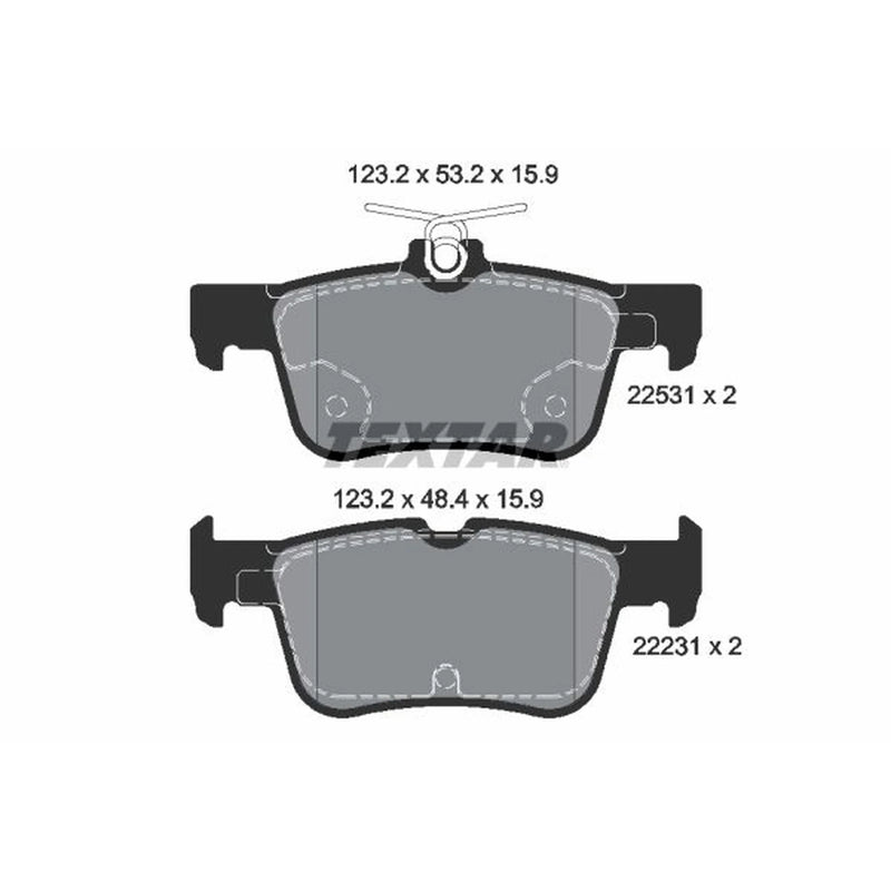 Textar Rear Brake Pad Set 2253101