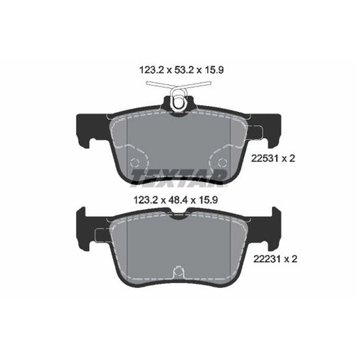 Textar Rear Brake Pad Set 2253101