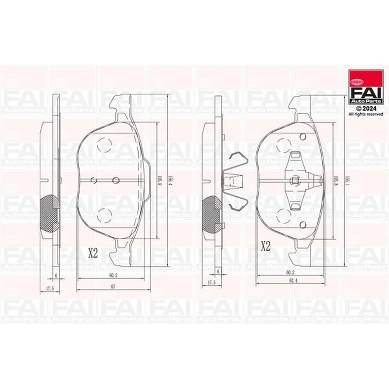 FAI Front Brake Pad Set BP103